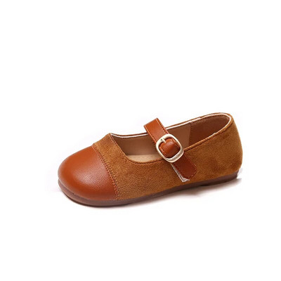 Meiteņu ādas apavi Krāsai atbilstošas bērnu modes daudzpusīgi 2023. gada jaunais pavasaris, rudens, mazuļu mokasīna apavi, mīkstas princeses PU