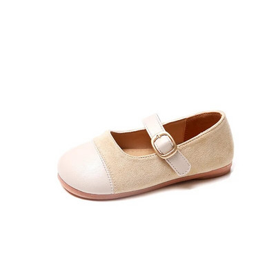 Meiteņu ādas apavi Krāsai atbilstošas bērnu modes daudzpusīgi 2023. gada jaunais pavasaris, rudens, mazuļu mokasīna apavi, mīkstas princeses PU