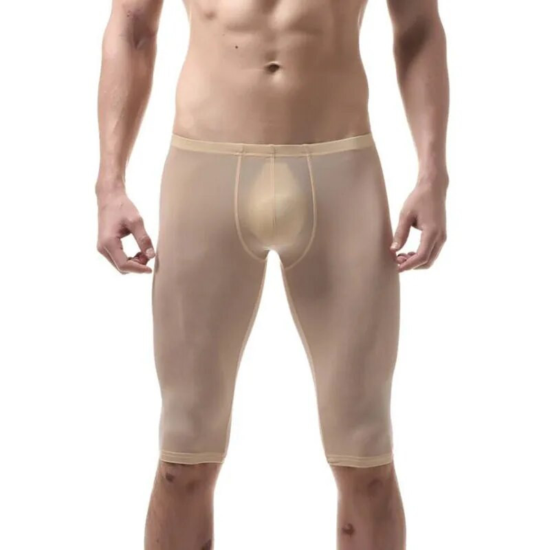 KWAN.Z muške pidžame ledena svila ultra tanki donji dio tijela za oblikovanje tijela hlače tajice seksi muške pidžame spavaćica odjeća za spavanje