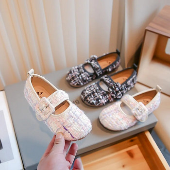 Ευέλικτα μαλακά παπούτσια μοκασίνι για κορίτσια με στρογγυλά δάχτυλα 2023 Άνοιξη Καλοκαίρι Κορεάτικο στυλ Απαλή μόδα Παιδιά Mary Janes Simple