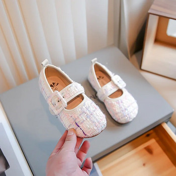 Детски универсални меки мокасини обувки за момичета с кръгли пръсти 2023 Пролет Лято Корейски стил Меки модни детски Mary Janes Simple