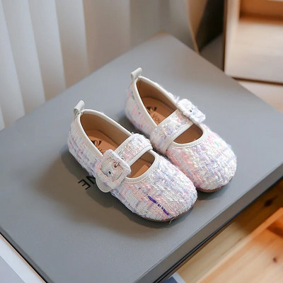 Bērnu apavi ar apaļiem purngaliem, daudzpusīgi, mīksta mokasīna apavi meitenēm 2023. gada pavasaris, vasara korejiešu stilā, mīksta stila bērni, Mērija Džeina, vienkārši