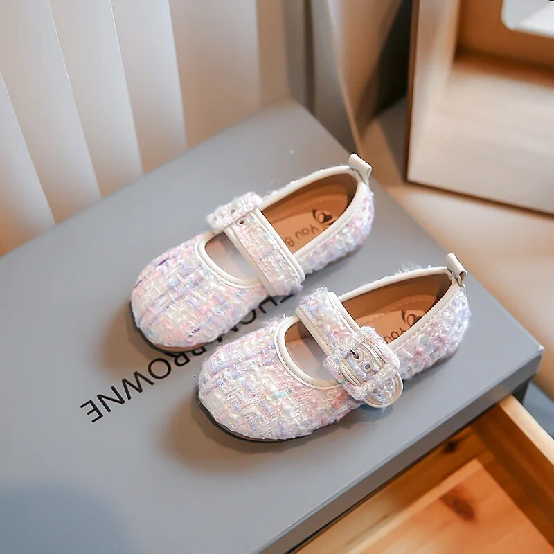 Bērnu apavi ar apaļiem purngaliem, daudzpusīgi, mīksta mokasīna apavi meitenēm 2023. gada pavasaris, vasara korejiešu stilā, mīksta stila bērni, Mērija Džeina, vienkārši