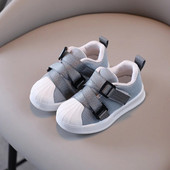 Modne ružičaste tenisice za djevojčice s ravnim potpeticama 2021. Proljeće Jesen Dječje tenisice Klasične sive mrežaste tenisice za malu djecu E09262