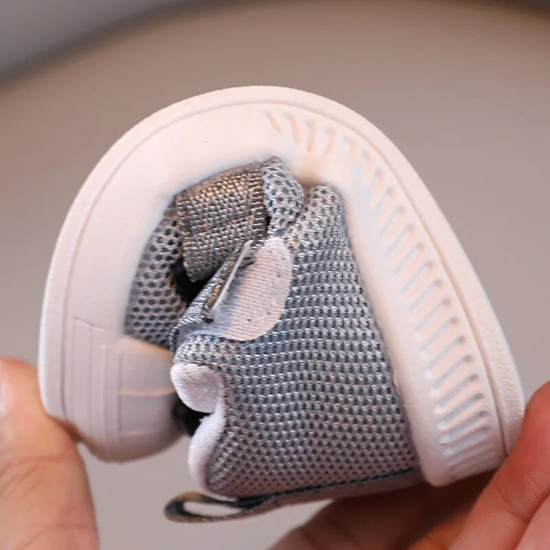 Modne ružičaste tenisice za djevojčice s ravnim potpeticama 2021. Proljeće Jesen Dječje tenisice Klasične sive mrežaste tenisice za malu djecu E09262