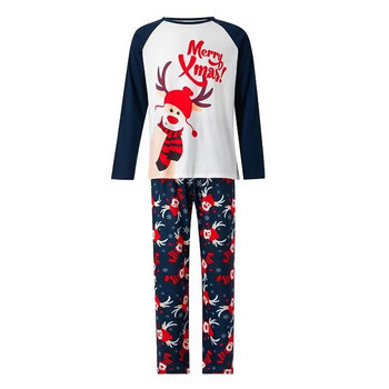 Οικογενειακά ασορτί ρούχα Χριστουγεννιάτικες πιτζάμες για μπαμπά Μητέρα Παιδιά χιονάνθρωπος εκτύπωση Χριστουγεννιάτικα ενδύματα ύπνου Family look σετ ρούχων Νυχτικά
