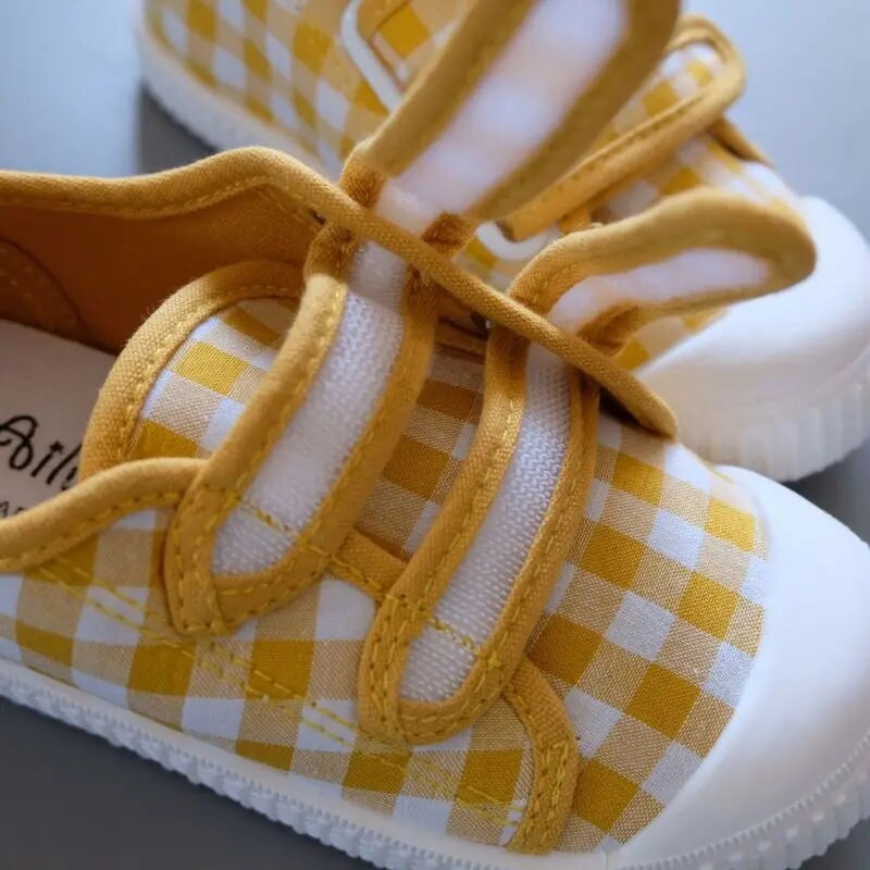 Proljeće Jesen Nove korejske karirane dječje platnene cipele na kuku Dječaci Djevojčice Dječje vrtićke cipele s mekim dnom Dječje tenisice