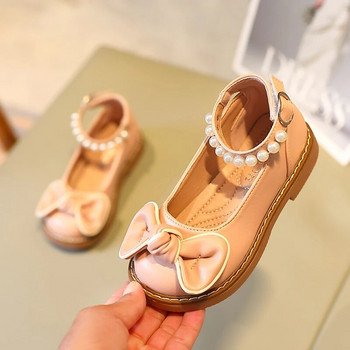 Παιδικά μαργαριτάρια Princess παπούτσια Νέο κορεατικό φιόγκο Καλοκαίρι 2023 Ευέλικτο περιστασιακό ρηχό Mary Jane για παραστάσεις γάμου σε πάρτι Νέο