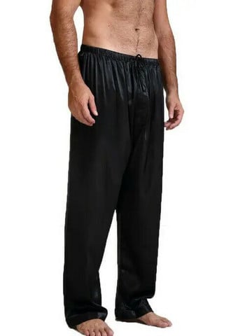 Ανδρικές σατέν μεταξωτές μαλακές πιτζάμες Πιτζάμες Παντελόνι ύπνου Παντελόνι πάτου Lounge Παντελόνι S-XL