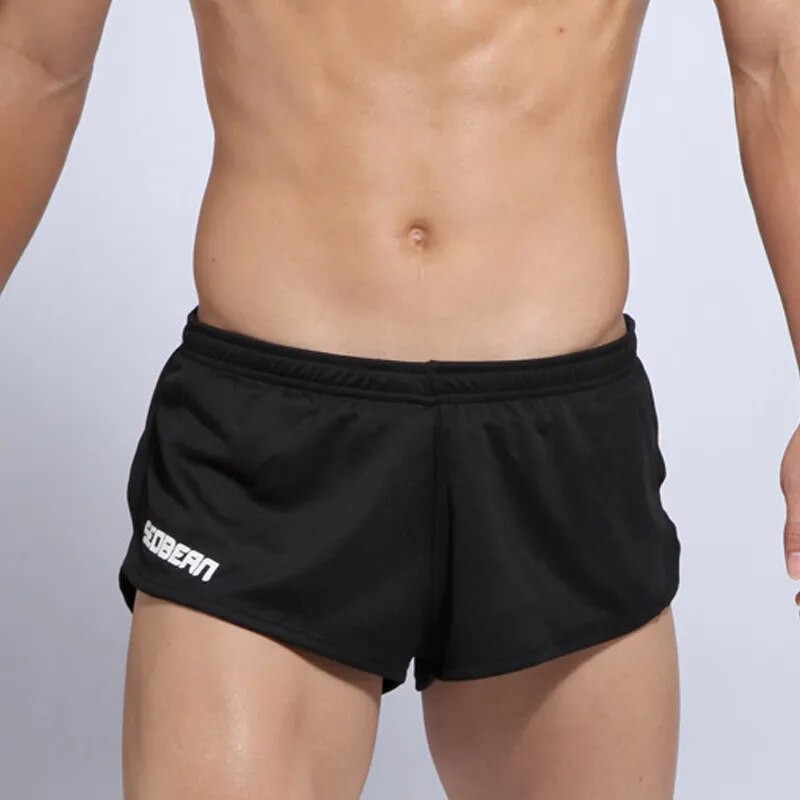 Smagās koka pidžamas bokseršorti Vīriešu guļambikses vasaras ikdienas mājas apakšveļa šorti ar zemu vidukli Elpojošas vīriešu apakšbikses 2 vienā