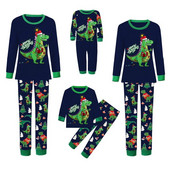 Obiteljski set božićnih pidžama, zeleni, odrasli, majke, djeca, božićne božićne obiteljske kombinacije, božićne pidžame za 2023., obiteljska odjeća