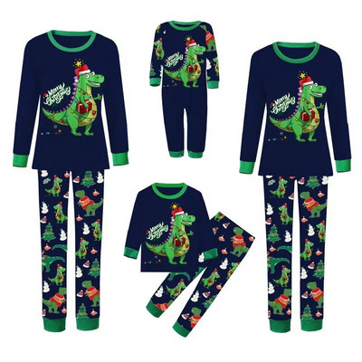 Obiteljski set božićnih pidžama, zeleni, odrasli, majke, djeca, božićne božićne obiteljske kombinacije, božićne pidžame za 2023., obiteljska odjeća