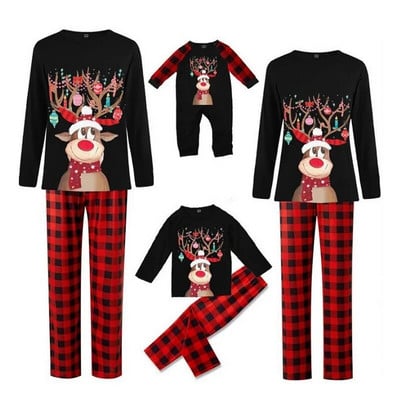 Obiteljski set božićnih pidžama, zeleni, odrasli, majke, djeca, božićne božićne obiteljske kombinacije, božićne pidžame za 2023., obiteljska odjeća
