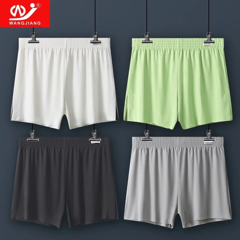 WJ vīriešu ledus zīda šorti bikses bikses pidžamas bikses vasaras forši ērti īpaši plāni elpojoši šorti
