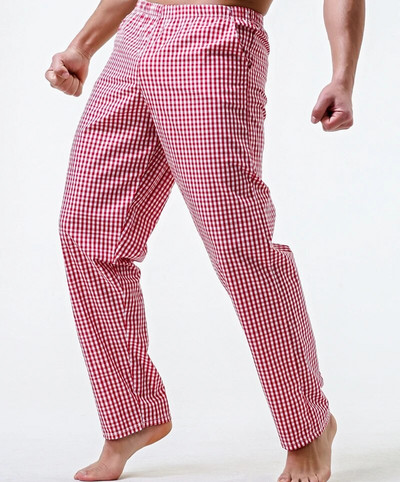 Muška prugasta pamučna pidžama s dugim nogavicama Seksi tanka ljetna ležerna spavaćica Domaća odjeća Opuštene hlače