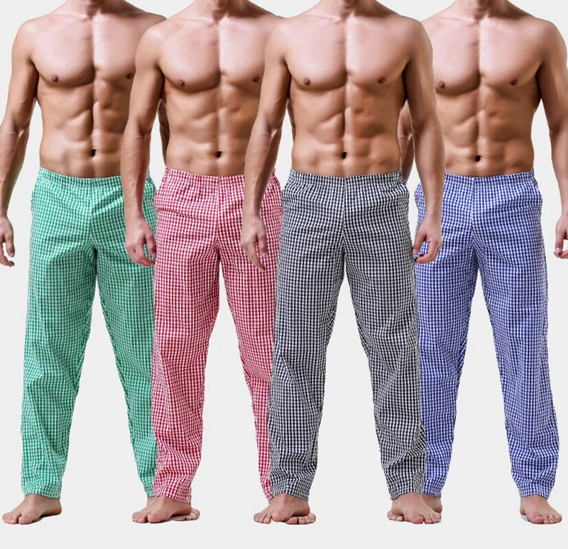 Muška prugasta pamučna pidžama s dugim nogavicama Seksi tanka ljetna ležerna spavaćica Domaća odjeća Opuštene hlače