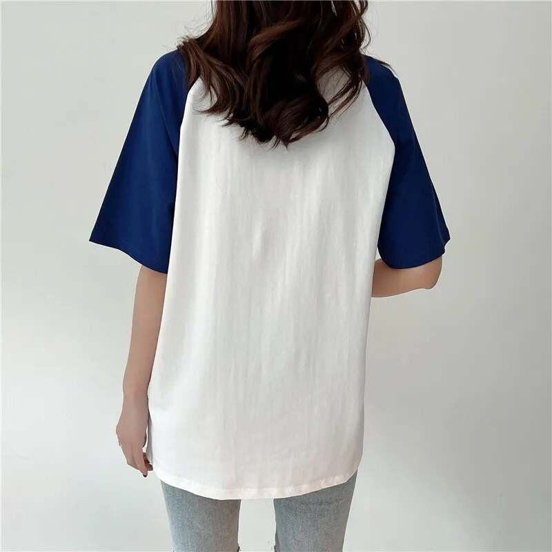 Rövid ujjú póló bő nyomott körgallérral nyári szoptatás felső terhes nők ruházat anyák viselete 2212