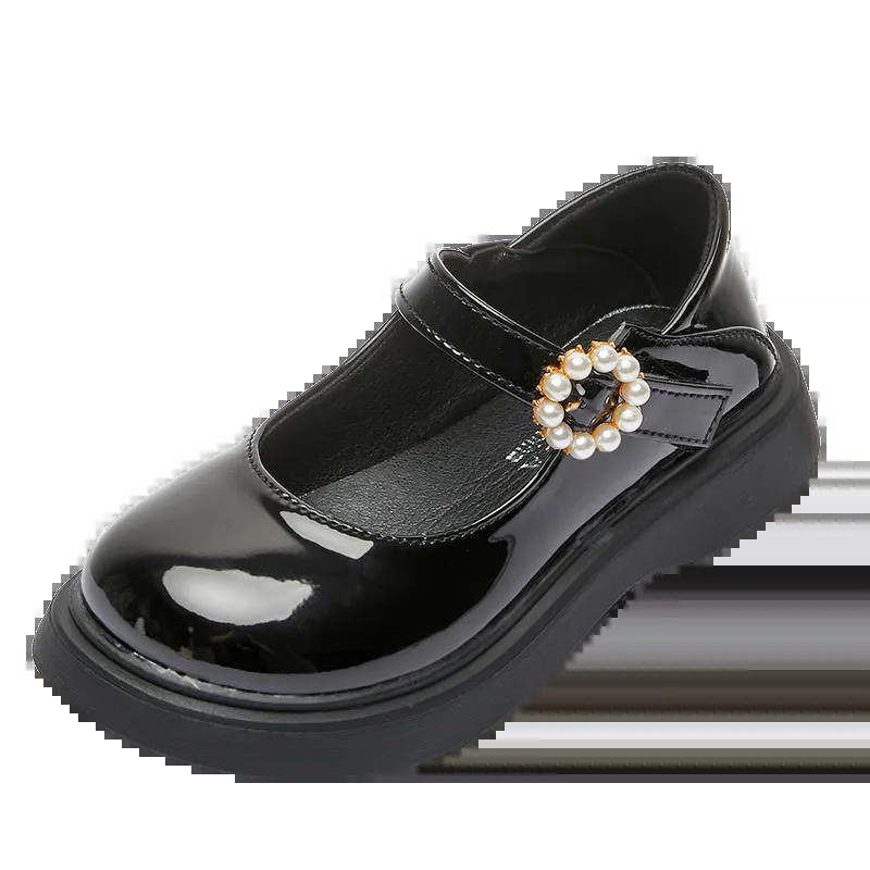 Dječje kožne cipele s bisernom kopčom Mary Jane cipele za djevojčice Oxford cipele Crne studentske školske cipele Dječja zabava Dance Vjenčanice