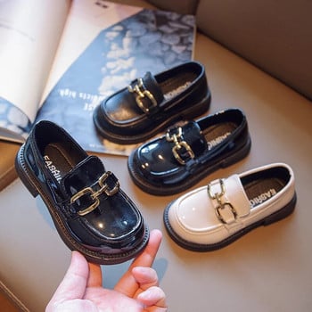 Παιδικά Loafers Παιδικά Flats Κορίτσια Slip on Flat Shoes Κοριτσίστικα Παπούτσια με αλυσίδα για βάρκα Μαύρα Loafer για αγόρια Casual Παπούτσια Sneaker Φθινόπωρο