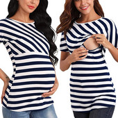 Odjeća za trudnice Kratki rukavi s okruglim izrezom Majica kratkih rukava za dojenje Majica za trudnice Majice za dojenje Majice za dojenje