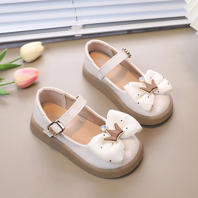 2023. g. Jauni, mazi, mazi, meiteņu apavi bērniem, neslīdoši, apaļiem purngaliem, bērnu modes kroņa āķa un cilpas princešu apavi.