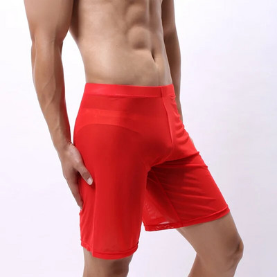 Seksīgs vīrietis, siets, guļambikses, guļamveļa šorti, caurredzami caurspīdīgi geju, smieklīgi atpūtas bikses zīmola mājas apģērbi vasarā