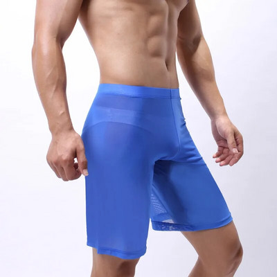 Seksīgs vīrietis, siets, guļambikses, guļamveļa šorti, caurredzami caurspīdīgi geju, smieklīgi atpūtas bikses zīmola mājas apģērbi vasarā