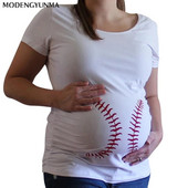 Visokokvalitetne majice za trudnice Pamučne kratke rukave s printom za bebe Široke ženske majice kratkih rukava Majice za trudnice Duge majice za trudnice