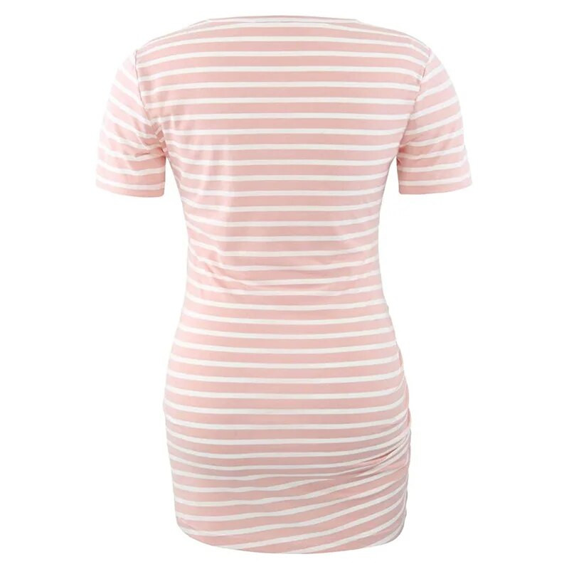 Majica kratkih rukava za trudnice Ležerna ženska majica kratkih rukava s okruglim izrezom Ljetna jednobojna majica za trudnice, udobna majica