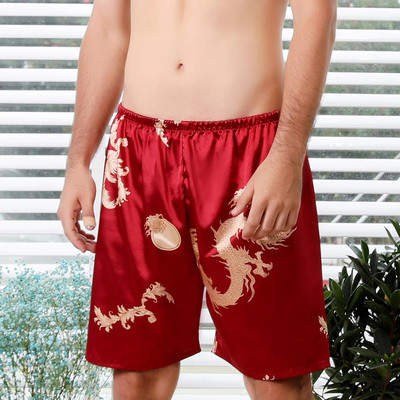 CLEVER-MENMODE Muškarci Ležerna kućna spavaćica Satenska pidžama Kratke pidžame Donji dio pidžame Bokserice Kratke hlače Lounge Homewear