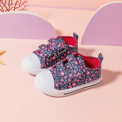 Baba vászoncipő lányoknak aranyos nyomott tornacipők fiúknak gyerekeknek kényelmes vászon alkalmi sportcipők lapos sarkú gyerekcipők