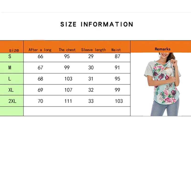 Modes Sieviešu krekls Grūtnieču krekls ar ziediem apdrukāti barošanas topi barošanai ar krūti, divslāņu mīksts, īsās piedurknes augšējais grūtniecības apģērbs