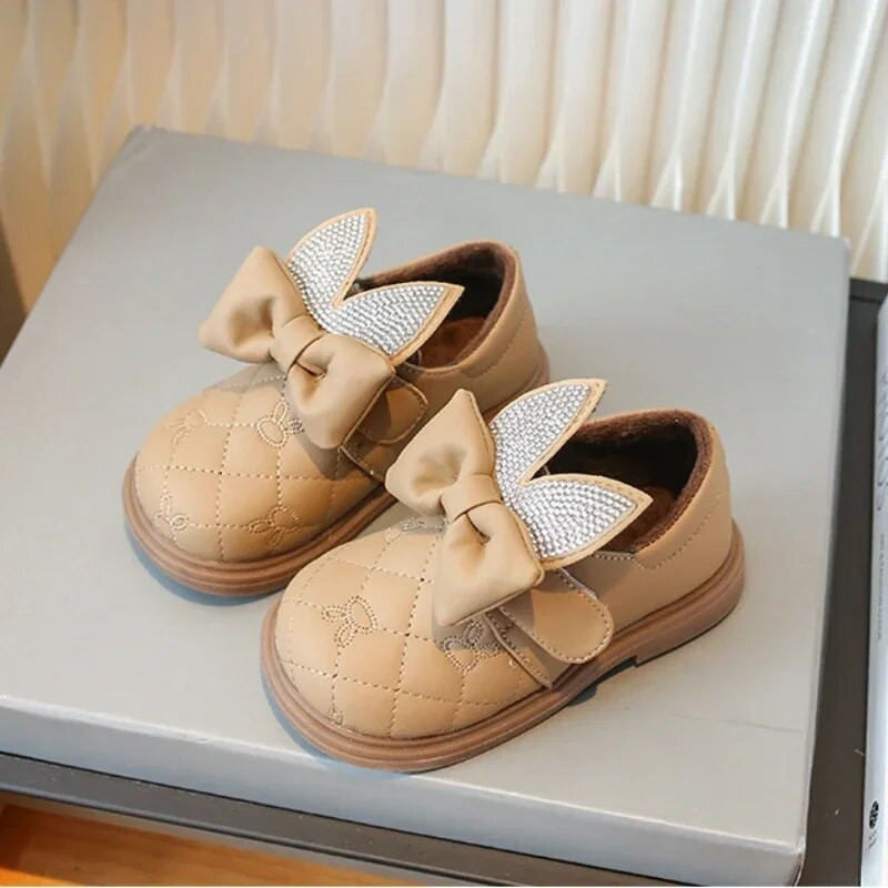 Dječje kožne cipele Zima 2023. Nove dječje pamučne cipele Modne cipele s dijamantima slatke princeze za djevojke za svadbeno vjenčanje