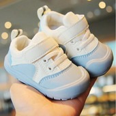 Jauni balti ikdienas apavi zīdaiņiem, zēniem, meitenēm bērniem, sporta apaviem pavasara bērniem, mīksta zole, pastaigu apavi 0–3 gadiem