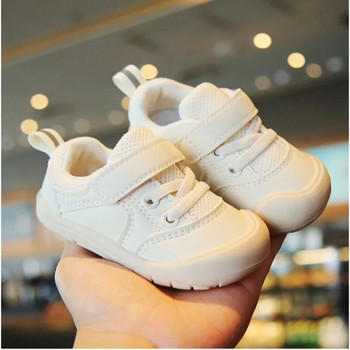 Νέα λευκά casual παπούτσια για μωρό αγόρι κορίτσι παιδικά αθλητικά παπούτσια Άνοιξη παιδικά αθλητικά παπούτσια Μαλακή σόλα παιδικά παπούτσια περπατήματος 0-3 ετών