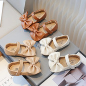 Jesenske cipele za djevojčice Kožne cipele za princeze Proljetne jesenske Svestrane dječje cipele s mašnom Mary Janes Ravne cipele za zabavu za djecu svečane cipele