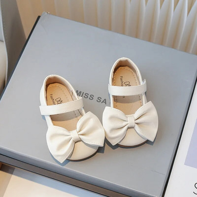 Jesenske cipele za djevojčice Kožne cipele za princeze Proljetne jesenske Svestrane dječje cipele s mašnom Mary Janes Ravne cipele za zabavu za djecu svečane cipele