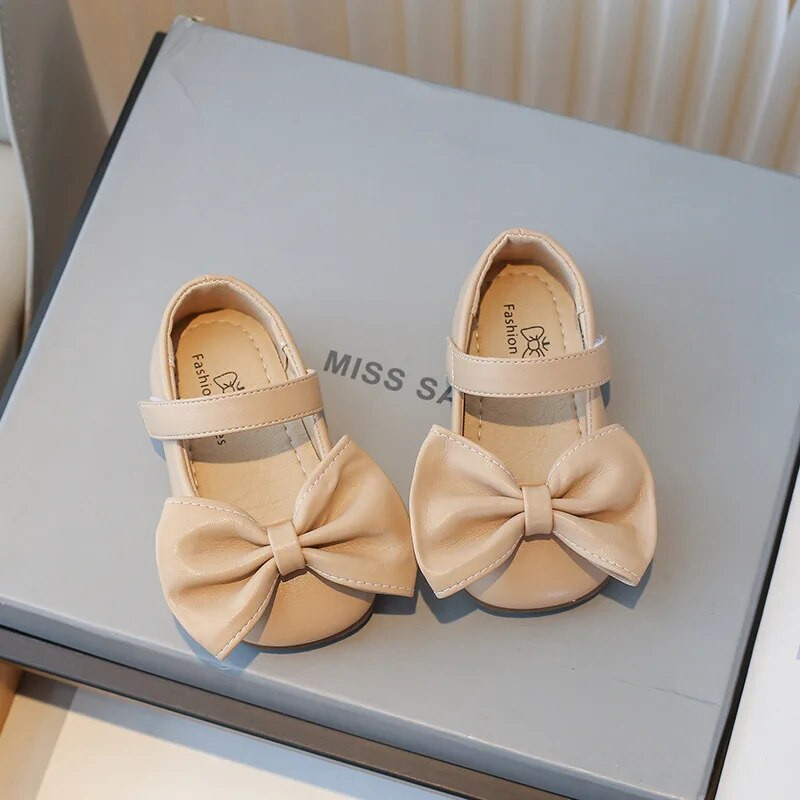 Jesenske cipele za djevojčice Kožne cipele za princeze Proljetne jesenske Svestrane dječje cipele s mašnom Mary Janes Ravne cipele za zabavu za djecu svečane cipele