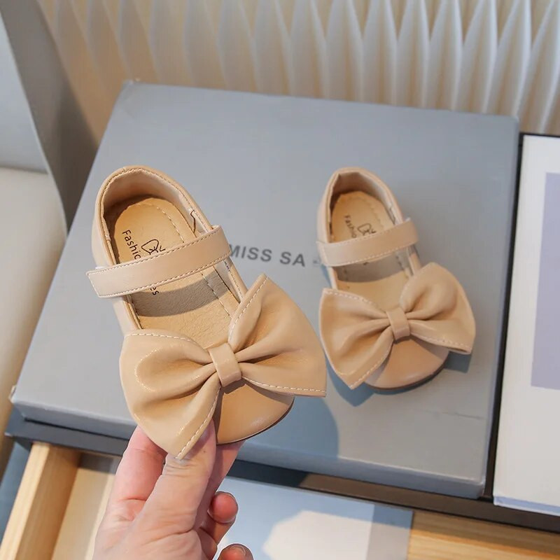 Jesenske cipele za djevojčice Kožne cipele za princeze Proljetne jesenske Svestrane dječje cipele s mašnom Mary Janes Ravne cipele za zabavu za djecu svečane cipele