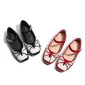 Ležerne cipele za djevojčice Princess Cipele s leptir mašnom Cipele s ravnom potpeticom Modne neklizajuće dječje kožne cipele Proljeće Jesen S petljom