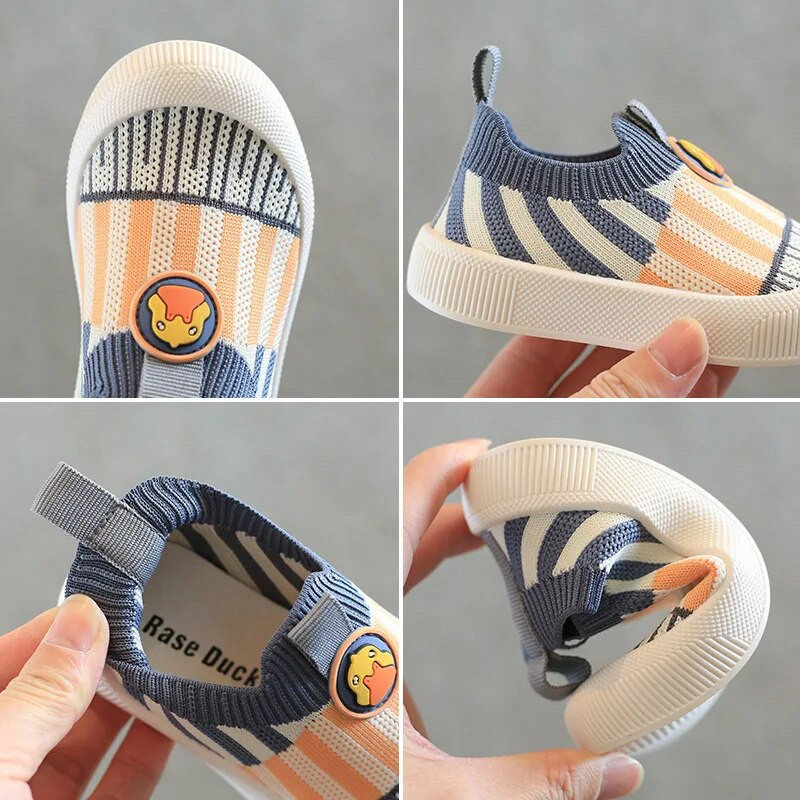 Bērnu ikdienas apavi zēniem meitenēm rudens pavasara modes sieta elpojoši bērnu apavi ar mīkstu apakšu, neslīdoši bērnu apavi