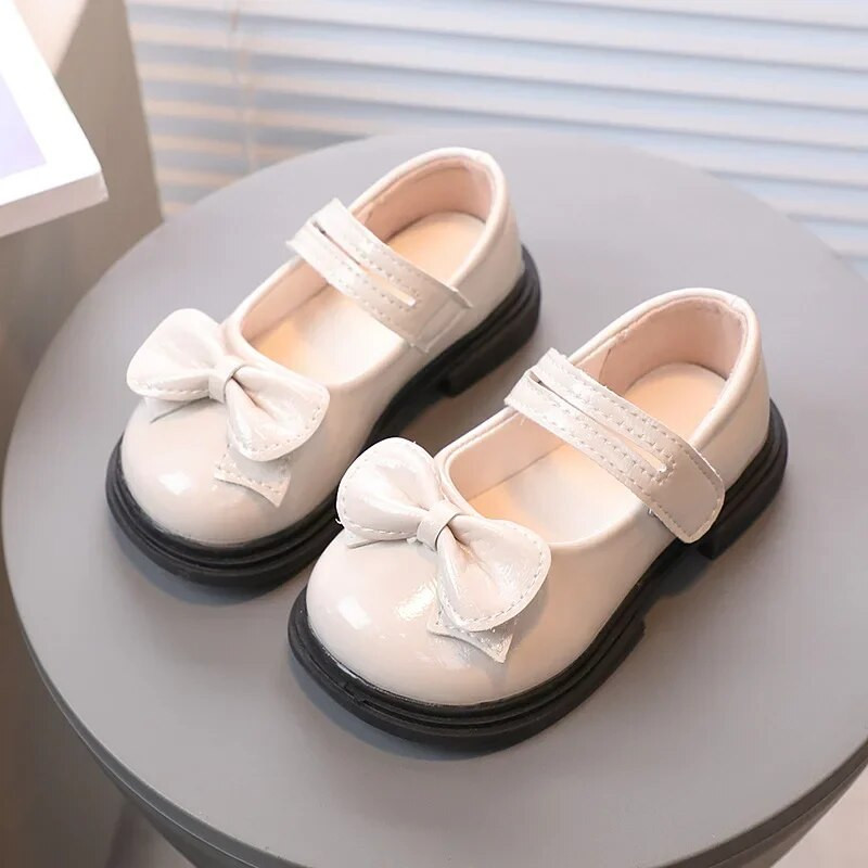Jesen 2023. Djevojačke kožne cipele Mary Jane Fashion Sjajna mašna Dječje cipele za princeze za scenski nastup Dječje plesne pojedinačne cipele