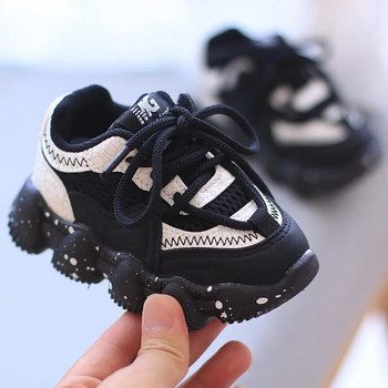 Детски обувки Нови спортни обувки за момче Бебешки обувки за татко Момичета Мрежеста дишаща мека подметка Ежедневни обувки Бебешки обувки кроссовки детские