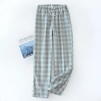 Мъжки панталони за сън от 100% памучна марля, панталони за сън, мъжки пижами, панталони, долнища за сън, спално облекло, къси пижами за мъже Pijama Hombre