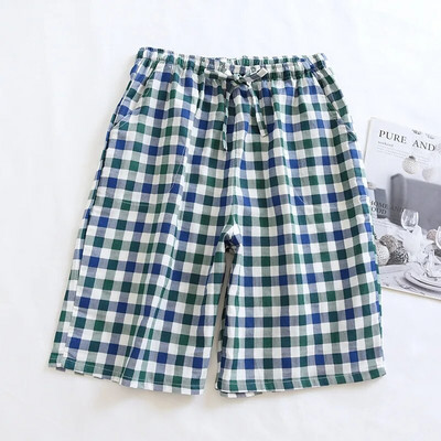 Modne karirane kratke hlače donje hlače za spavanje muške hlače za spavanje meke kućne kratke hlače od 100% pamuka muške ležerne pidžame hlače muške Vruće rasprodaje