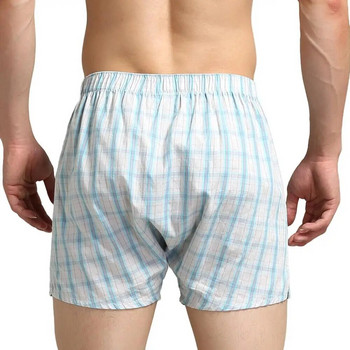 SEOBEAN Мъжки долнища на пижами Боксери Дълго секси бельо Боксерки Свободни шорти Домашно долнище за сън