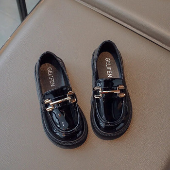 Σχολικά παπούτσια για κορίτσια Φθινοπωρινά μαύρα Loafers Princess Αντιολισθητικά Flat παπούτσια για Παιδιά Παιδική Μόδα Casual Glossy Σχολικά παπούτσια