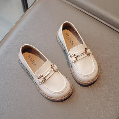 Skolas apavi meitenei rudens melni klaipi Princese Neslīdoši plakani apavi bērniem Maziem bērniem Modes ikdienas glancēti skolas apavi