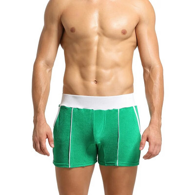 SEOBEAN Muške pidžame Kratke hlače Home&Sleep Bokserice Mekana tkanina za ručnike Seksi donji dio pidžame Kratke hlače Modna dnevna odjeća za spavanje