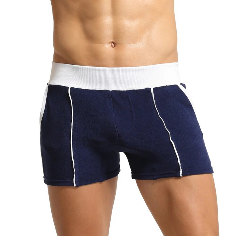 SEOBEAN Muške pidžame Kratke hlače Home&Sleep Bokserice Mekana tkanina za ručnike Seksi donji dio pidžame Kratke hlače Modna dnevna odjeća za spavanje